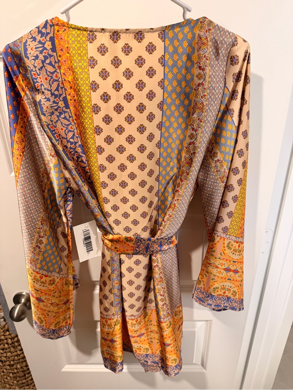 12th Tribe Gold Standard Multicolored Kimono Dress - Picture 3 of 5